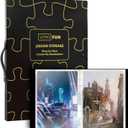 Puzzle Storage Folder for 1000 Pieces, Portable Large Capacity Jigsaw Puzzle Organizer with 25 Pockets for 50 Sets Puzzle Folder, Dustproof and Protective Puzzles Accessories