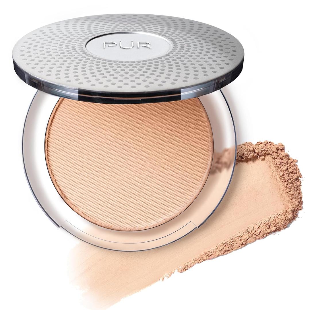 PUR Beauty 4-in-1 Pressed Mineral Makeup Powder Foundation with SPF 15 - Concealer & Finishing Compact Pressed Powder for Face - Buildable Medium to Full Coverage Foundation Powder (Blush Medium/MP3 - light blush medium skin with pink undertones)