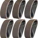 3x21 Belt Sander Sanding Belts, 12PC Silicon Carbide Abrasive Belt Set2 Each of 60/120/240/400/600/800 Grits Assortment for Hop Metal Polishing Dedusting for Belt Sander