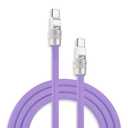 chubbycable Chubby 2.0 USB C 240W Fast Charging Cable Silicone Soft Durable USB C Cable Extra Thick Charger Cord Compatible with iPhone 17-15 Series iPad, Light Purple, Type-C to Type-C, 6.6FT