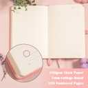 Sun & Moon Journals for Women Men, A5 Hardcover Notebooks for Writing for Work, Travel, School,318 Numbered Pages, 5.8x8.4 (Ruled, Pink)