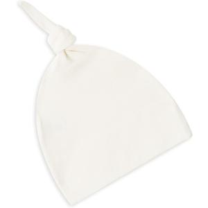 Colored Organics Baby Organic Cotton Knotted Hat - Infant Knit Cap - Newborn Boys and Girls (0-3 Months, Ivory)