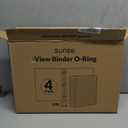 SUNEE 3 Ring Binders 2 Inch 4 Pack, Clear View Binder Three Ring PVC-Free (Fit 8.5x11 Inches) for School or Office Supplies, Assorted Pastel