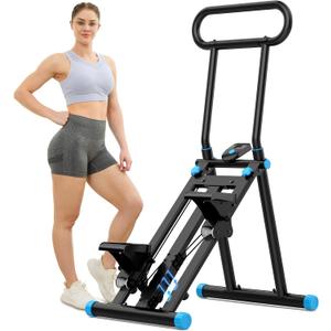 HXD-ERGO Stair Stepper for Home, New Version 6 Adjustable Resistance Vertical Climber Cardio Exercise Machine, Folding Stair Climber for Full Body Workout with Adjustable Handlebar