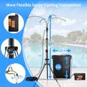 WESTTREE Standing Misters for Outside Patio, 4 Gallon Large Bucket Water Mister & Pump, 4+4 Spray Modes,Adjustable Height15FT Patio Portable Misters for Cooling Outdoor Camping Pool Backyard Garden
