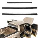 Door Lower Weatherstrip(4PCS), Front & Rear Rubber Door Seal Trim Set, Compatible with 1999-2016 Ford F250 F350 F450 F550 Super Duty Crew Cab, #F81Z-2520758-AA 1C3Z-26253A24-A, Doors Weather Stripping