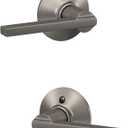 Schlage F10 LAT 619 Latitude Door Lever, Hall & Closet Passage Lock, Satin Nickel