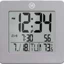 Marathon Digital Desktop Clock, Graphite Gray - Easy-to-Read 3.5 Display with Temperature & Date - Includes Alarm with Snooze & Backlight