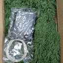  6.2FT Christmas Garland with Lights, Real Touch Cedar Garland Thick and Lush Greenery with Soft Artificial Pine Branches for Mantle Fireplace Table Wall Outdoor Indoor Christmas Decorations