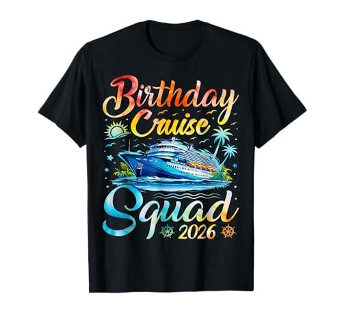 Birthday Cruise Squad 2026 Cruise Birthday Party Vacation T-Shirt Black XL