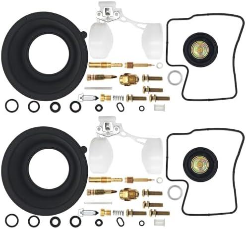2-Pack Carburetor Carb Rebuild Repair Kits with Float Diaphragm Replacement for Honda VT1100 VT 1100 1997-2005
