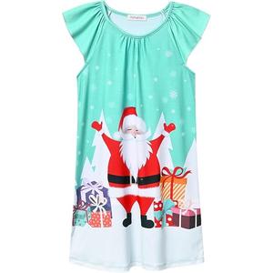 Girl Nightgowns Christmas Pajamas Xmas Pjs Kids 8-9 Years Santa Claus Xmas PJs