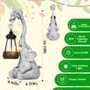 Solar Garden Elephants Statues for Outside Decor Yard Decorations for Patio Balcony Backyard Lawn Ornaments Retirement Gift for Women Grandma Mom Gardening Gifts