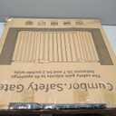 Cumbor 29.7-54.2" Wide Baby Gate for Stairs, Mom's Choice Awards Winner-Self Closing Dog Gate Indoor for Doorways, No Drilling Pressure Mounted Pet Gates for Kids, Easy Walk Through Safety Gate, White