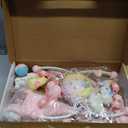 BOBXIN Baby Musical Crib Mobile for Bassinet with Projector and Night Light,150 Music,Timing Function,Take Along Mobile Musical Box and Rattle,Toy for Newborn Girls Boys (pink)