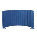 Angeles 48" x 10' Quiet Divider With Sound Dampening Panels, Freestanding Room Divider Wall, Blue