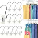 Closet Organizers and Storage Clips 20 Pack, Legging Organizer for Closet Yoga Pants Hangers Hanging Chip Clips, Space Saving Hanger Organization and Storage for Home Organization of Hat, Bag- Ivory