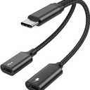 USB C Splitter USB C to USB C Female Adapter USB Y Splitter Cable(NOT for Monitor)USB C Male to 2USB-C Female Cord Double USB C Port Hub USB C Charging Split Adapter for Mac,Xbox One,PS5,Laptop