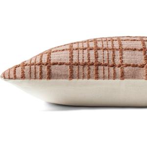 Loloi Magnolia Home by Joanna Gaines Liv Collection PMH0064 Rust 13'' x 21'' Cover w/Poly Pillow (13'' x 21'' Cover w/Poly, Rust)