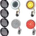 1157 Front 1156 Rear LED Turn Signals, 2 Inch Bullet 12V Motorcycle Blinker Running Lights for Harley Dyna, Road King, Sportster 1200, Iron 883