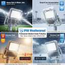 XXBSAZ LED Flood Light Outdoor, High Power Commercial Work Light, IP66 Waterproof Daylight Super Bright Security Stadium Lights for Parking Lots, Warehouses,Tennis (300 Watts)