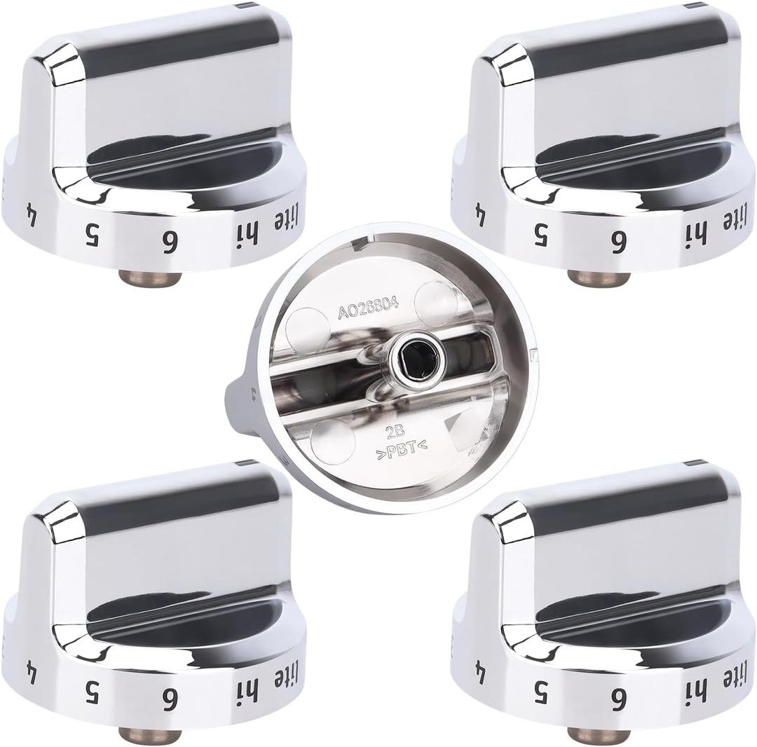 5304502763 Stove Knobs Replacement for Frigidaire Stove Replaces PS11724147 AP5984069 - Only Compatible with Frigidaire Gas Range/Oven/Stove Knobs 5 Pack