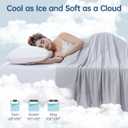 Cooling Comforter Twin Size for Hot Sleepers, 68"x90" Summer Cooling Blanket for Night Sweats, Silk Soft Lightweight Breathable All-Season Grey Cooling Quilt Blanket