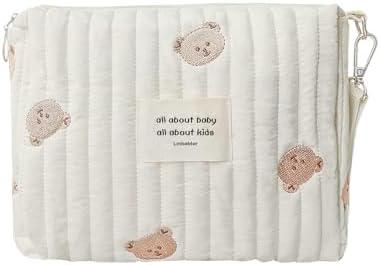 Lmbabter Baby Stroller Storage Bag Diaper Bag Infant Carriages Diaper Organizer Pouches Embroidered Mommy Bag for Outdoor : Baby