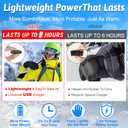 Lightweight Heated Gloves with Ultra-Thin 5000mAh Battery & USB-C Charging - 8Hrs Warmth for Men/Women, Waterproof for Skiing, Hiking, Snowboarding, Shoveling, Hunting, Arthritis Relief, L