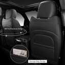 Car Seat Covers for 2019-2026 Dodge Ram 1500 Crew Cab - Full Set Nappa Leather - 46-Split Flat Rear Bench Design, Compatible with Big Horn/Rebel/Lone Star/HFE Trims(Black&Brown)