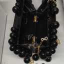 CUXVA Acrylic Evening Clutch Bag for Women Glitter Marble Purse Handbag for Wedding Party Prom (Black)