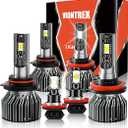 VIONTREX Compatible For Dodge Ram 1500 2500 3500 2019 2020 2021 2022 2023 Driving Light Bulbs Combo, 500% Enhanced Visibility Light Bulbs With Turbo Fan, Direct Installation, Pack of 6