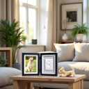 Pearhead Pet Paw Print Photo Frame With Clay Imprint Kit - Wooden Pet Paw Print Frame, DIY Memorial Keepsake for Cats and Dogs, No Mess Clay for Perfect Pawprints, Ideal Home Decor and Gift, Black