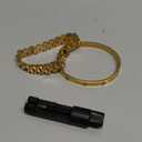 2pcs Gold Chain Link Bracelet, Stainless Steel Crystal Friendship Bracelets Bangle,Watch Band Chains Wristband Jewelry with Adjust Tool
