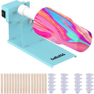 Tumbler Turner Tool for Epoxy Resin Projects, Fits Cups 10-30 oz, Durable Metal Construction (BabyBlue)