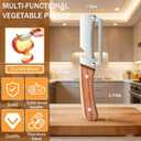 MultiFunctional Vegetable Peeler for KitchenMultifunctional Vegetable Peeler with Wooden Handle and Bottle Opener2-in-1 Stainless Steel Kitchen Tool for Fruit Apple Potato Pumpkin Papaya (1)