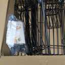 HapiRm 5 Tier Over the Door Shower Caddy, Hanging Shower Caddy with 28 Hooks and 2 Toothbrush Holders, No Drilling Adjustable Hanging Bathroom Organizer - Black