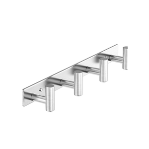 T-Shaped Stainless Steel Coat Rack Wall Mount - 4 Heavy Duty Hooks for Bathroom, Mudroom Entryway, Durable Purse Hanger & Towel Rack​