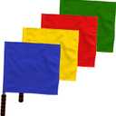 4Pcs Hand Signal Flags with Stainless Steel Handle, Race Use
Polyester Set, Sponge Grip and Anti-Skid Shaft, for Event Organizers, Spectators, Home Cheering