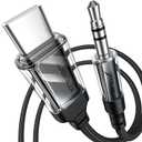 JSAUX Aux to USB C, USB C to 3.5mm Audio Aux Jack Cable Headphone Car Stereo Cord Compatible with iPhone 16/15 Pro Max, Samsung Galaxy S24 S23 Ultra, iPad Pro, Pixel 8-3.3FT