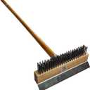 Pizza Oven Brush with Scraper and 4 Sections Detachable Long Rod and Scraper-Oven Brush for Removing Deep Burned-On Residue | Ideal for Pizza Shelf & Large Grills and Pizza Oven Accessories