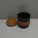 Spice Jars with Lid, Coffee Container Kitchen Food Storage Jars for Spice Sugar Tea Bag, Stackable Decorative Jars for Countertop, Black & 37 fl.oz