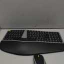 Ergonomic Wireless Keyboard and Mouse Combo - 2.4GHz USB Receiver, Split Keyboard Full Size Layout with Wrist Rest, 3-Level Optical Mouse - Compatible with Windows - Space Gray