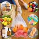 500 Pack Clear T Shirt Shopping Bag, 12'' x 18'' Multi-use Bulk Grocery Plastic Bags with Handles, Large Restaurant Carry out Retail Bags for Small Business, Supermarket, Restaurant