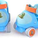 Kids Children's Adjustable Quad Roller Skates Wheels Lock Boys Girls Roller Skate for Beginners Toddlers Baby Age 2-6 Years Old (Dino Blue)