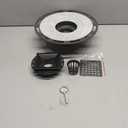 4 Inch Square Shower Drain Black with PVC Bonding Flange, Bonding Drain Shower Flange Kit 304 Stainless Steel Drain Grate for Low Profile Tiles, CUPC Certified