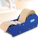 Water-Activated Tape Dispenser, Manual Kraft Gum Tape Dispenser, Width Adjustable 1.18-3.15", Light Weight & Portable Packing Tape Dispenser Set, Blue