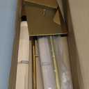 Day Moon Gold Toilet Paper Holder Free Standing Toilet Paper Holder with Storage - Toilet Paper Stand and Tissue Holder for Bathroom - Toilet Paper Holder with Shelf and Wipe Holder