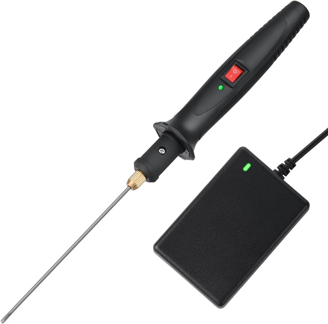 GOCHANGE 18W Foam Cutter, 10CM Electric Hot Knife, Upgraded Styrofam Cutting Tool With 100-240V Transformer Adaptor, Board Wire Cutter with Button and Power Light