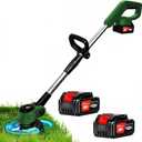 Electric Weed Wacker Cordless, Electric Grass Trimmer 21V 4.0Ah Battery Powered Weed Trimmer, 3 in 1 Lightweight Brush Cutter/Edger/String Trimmer with 2 Types Blade & for Garden and Yard Lawn